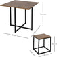 NEW! 5 PCS Industrial Table & Stool Set w/Metal Frame Home Dining Stylish Square Compact Seat