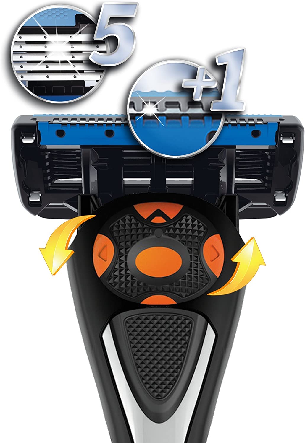 Solimo Male 5 blade men's razor with 6 refills
