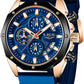 LIGE Men's Watches Fashion Sports Waterproof Chronograph Analogue Quartz