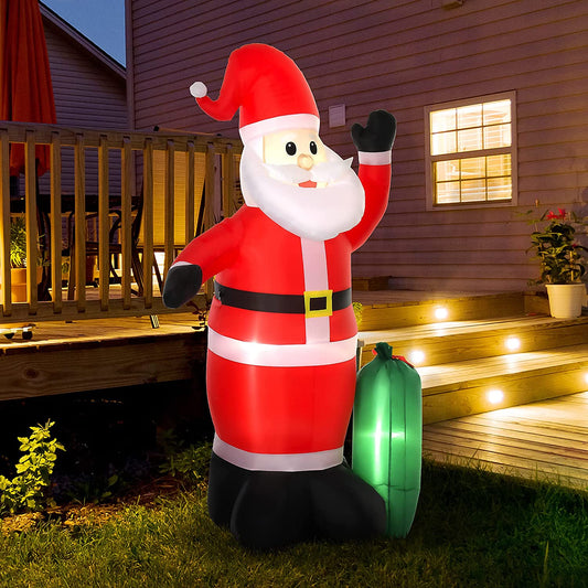 7.5ft Inflatable Christmas Santa Claus with LED Air Blown Xmas Décor Holiday Tall Santa Decor