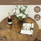 3Pcs Pub Dining Set Industrial Counter Height Dining Sets with 2 Stools, Round Bar Table Chairs Set