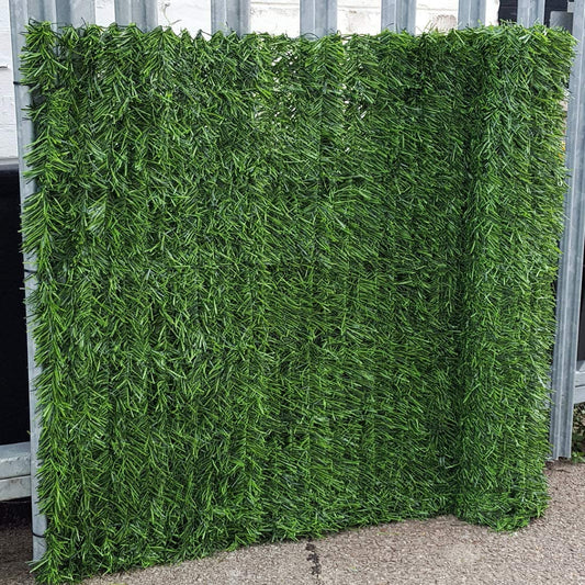 Artificial Conifer Hedge Plastic Privacy Screening Garden Fence 1m High x 3m Long 3ft 3" x 9ft