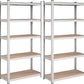 NEW! Set of 2 5-Tier Shelving Unit, Steel Shelving Unit for Storage Tool-Free Assembly