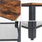 Industrial Console Table, Narrow Side Table, Rustic Brown Hallway Sofa Table with 2 Mesh Shelves