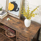 TV Stand Console Unit with Shelves, Cabinet with Storage, Rustic Brown