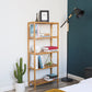 NEW! Bathroom Kitchen Storage Bamboo 5 Shelves Adjustable Floor Height Flower Stand