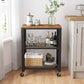 NEW! Serving Cart Trolley Industrial Kitchen Rolling Utility Cart, Heavy Duty Rustic
