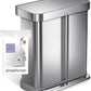 3 Pack simplehuman CW0258 code H Custom Fit Bin Liner Bulk Pack, White Plastic (3 Pack of 20, Total 60 Liners)