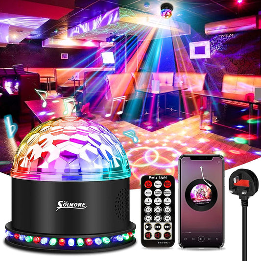 54 LEDs Disco Ball Lights with Music Player 5W RGB Party Lights Sound Activated Automatic Strobe