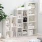 5-Cube Reversible Open Shelf Bookcase, Wood, White