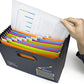 Antibacterial SupaFile  A4 13-Part Landscape Desktop Expanding File w/ Multi-Colored Dividers
