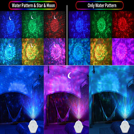 3 in 1 Galaxy Projector Night Light w/ Touch Control & Voice Control