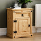 Corona Bedside Cabinet, 1 Drawer 1 Door, Solid Pine Wood