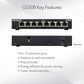 8 Port Gigabit Network Switch GS308 | Ethernet Switch | Ethernet Splitter | Plug-and-Play