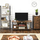 TV Stand for TV up to 50 Inches, TV Cabinet with Open Shelves, TV Console Rustic Brown