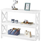 NEW! Console Table 3-Tier Entryway Table Wooden Sofa Table with Storage Shelves White