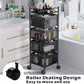 💥SALE💥4 Tier Square Rotating Storage Shelves for Kitchen with Removable Rollers