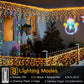 NEW! Christmas Icicle Lights Outdoor - Christmas Tree Light Decorations 7.5M 306 LED