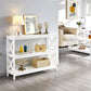 NEW! Console Table 3-Tier Entryway Table Wooden Sofa Table with Storage Shelves White
