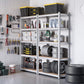 NEW! Set of 2 5-Tier Shelving Unit, Steel Shelving Unit for Storage Tool-Free Assembly