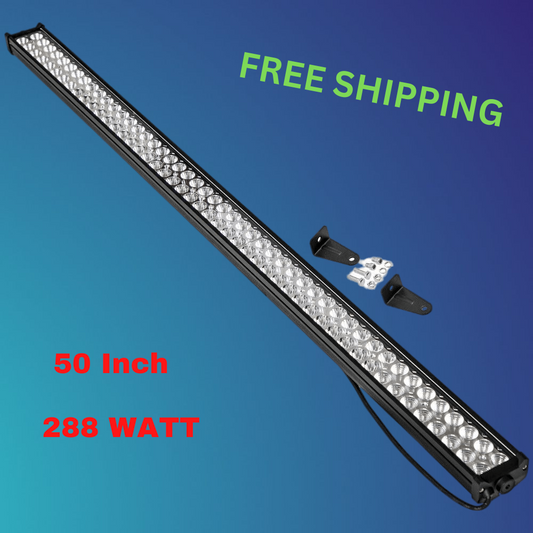 50Inch 288w Work Light Bar OffRoad SUV Lamp Car Light 4WD Truck 12/24v new