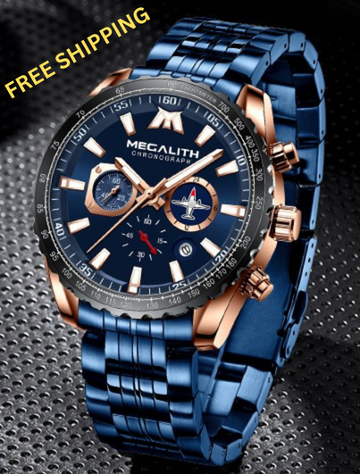 Men's Watches Designer Large Face Analogue Waterproof Stainless Steel Luminous