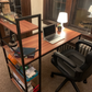 4 Tier Computer Desk, Computer Desk with Bookshelf, Computer PC Laptop Table