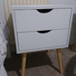 Simple Modern Bedside Table 2 Drawers Nightstand End Table Bedroom Furniture
