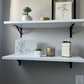 2Pcs Wood Floating Shelf Wall Mounted Hanging Rack Display Storage Shelves White