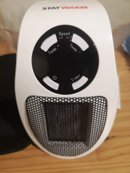 500w Plugin Local (2m2) Power Heater / 2 Fan Speeds