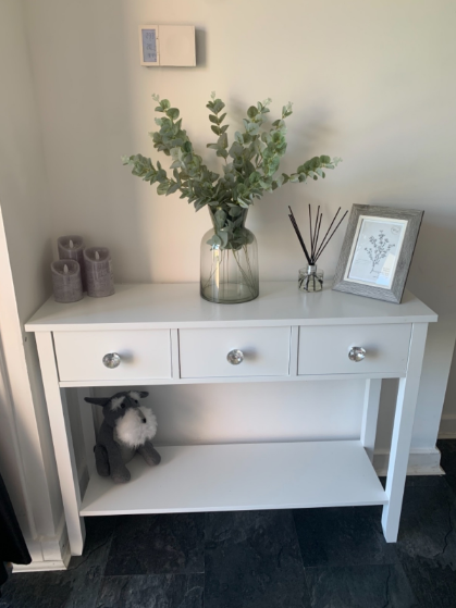 Windsor Console Table With Undershelf, Living Room, Hall Way Furniture, White