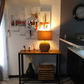 Console Table, Narrow Hallway Table with Metal Frame Storage Style Industrial, Rustic Brown