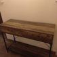 Console Table, 2 Drawers with Handles and Storage Shelf Side Table