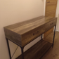 Console Table, 2 Drawers with Handles and Storage Shelf Side Table