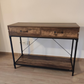 Console Table, 2 Drawers with Handles and Storage Shelf Side Table