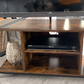 TV Stand for TV up to 50 Inches, TV Cabinet with Open Shelves, TV Console Rustic Brown