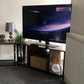 TV Stand for TV up to 50 Inches, TV Cabinet with Open Shelves, TV Console Rustic Brown
