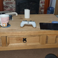 Corona Coffee Table With Drawer, Made from Distressed Waxed Pine, Solid Wood