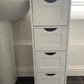 Bathroom Cabinet with 4 Drawers, White