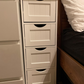Bathroom Cabinet with 4 Drawers, White