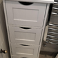 Bathroom Cabinet with 4 Drawers, White