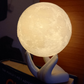 3D Moon Lamp with 3.5 Inch Ceramic Base, LED Night Light, Mood Lighting