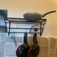 Pot Pan Rack Wall Mounted  for Kitchen Hanging with 10 Hooks, Stainless Steel, Matte Black