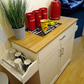 💥FREE SHIPPING💥 Rolling Kitchen Island w/ Adjustable Shelf & Large Drawer Cupboard Cabinet Cart