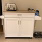 💥FREE SHIPPING💥 Rolling Kitchen Island w/ Adjustable Shelf & Large Drawer Cupboard Cabinet Cart