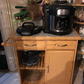 💥FREE SHIPPING💥 Wooden Kitchen Cart, Bamboo, 4 Wheels, Marble Tabletop, with Drawer, Natural