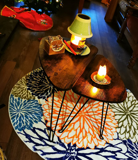 💥SALE💥 Set of 2 Side Tables, Nesting Tables, End Tables, for Living Room Rustic Brown