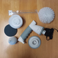Electric spin scrubber cleaning brush shower brush for bathroom with 5 brush heads