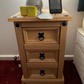 Corona 3 Drawer Bedside, End Table, Side Table - Brown