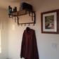 Rack Wall-Mounted with 5 Hook, Hanging Rail, Versatile for Entryway